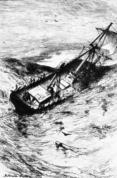 Wreck of the Grampus, illustration from 